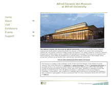 Tablet Screenshot of ceramicsmuseum.alfred.edu